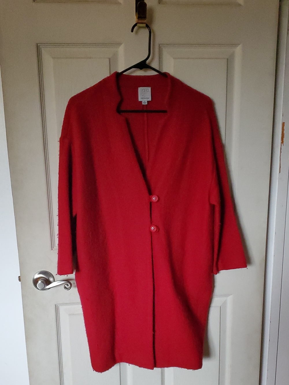 Paraphrase Red Longline Women's Cardigan